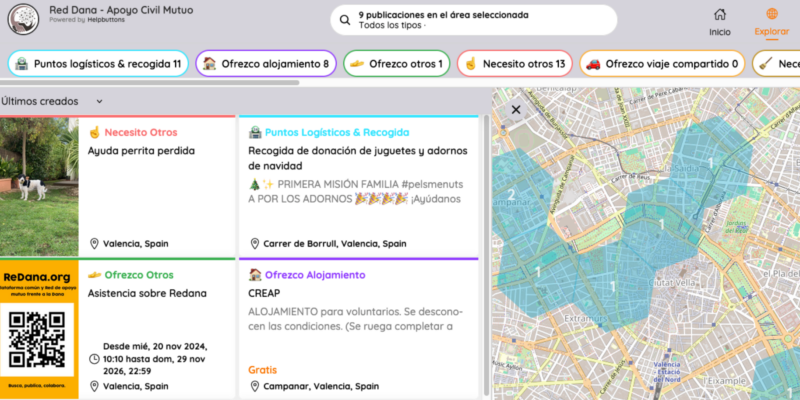 Red Dana para emergencias y apoyo civil mutuo en Valencia