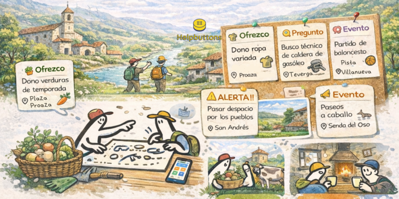 Los Valles de Trubia cuando una red colaborativa rural de Helpbuttons empieza a echar raíces