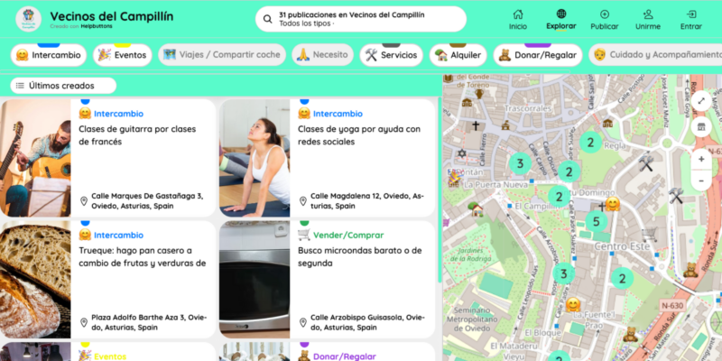 Red vecinal de los Vecinos de Campillín en Oviedo, Asturias
